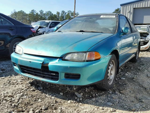 1HGEJ1225RL037694 - 1994 HONDA CIVIC EX TEAL photo 2