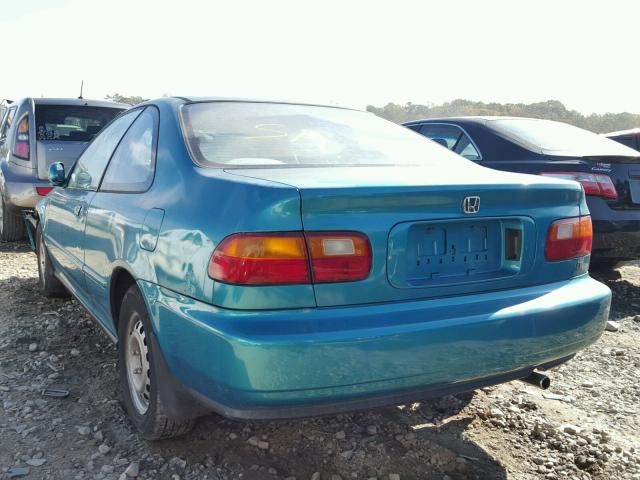1HGEJ1225RL037694 - 1994 HONDA CIVIC EX 青色 照片 3