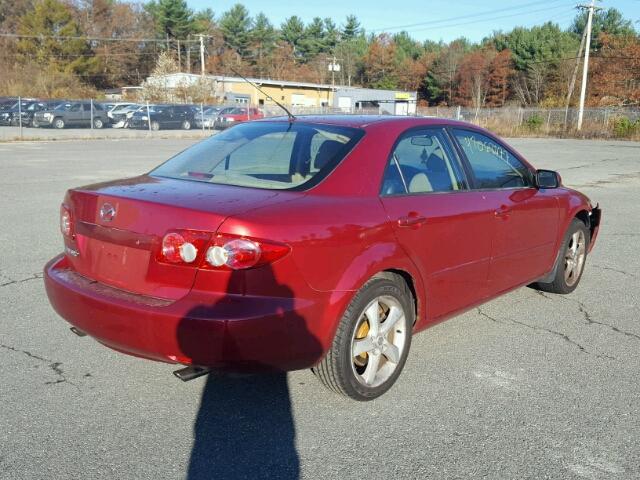 1YVFP80C455M28656 - 2005 MAZDA 6 I RED photo 4