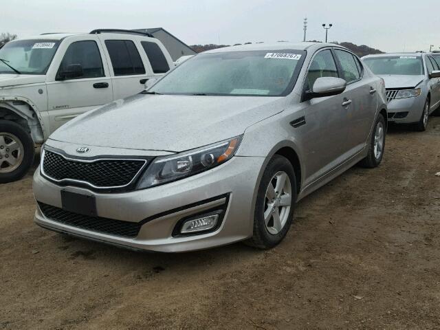 KNAGM4A71F5537264 - 2015 KIA OPTIMA LX SILVER photo 2