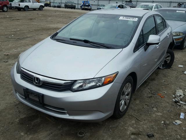 19XFB2F58CE066276 - 2012 HONDA CIVIC LX SILVER photo 2