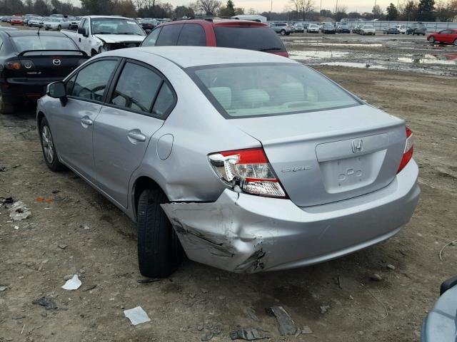 19XFB2F58CE066276 - 2012 HONDA CIVIC LX SILVER photo 3