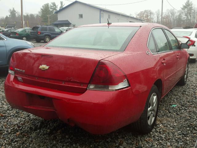 2G1WB58N879173078 - 2007 CHEVROLET IMPALA LS RED photo 4