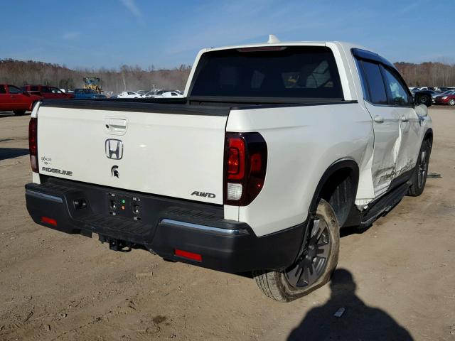 5FPYK3F65HB012160 - 2017 HONDA RIDGELINE WHITE photo 4