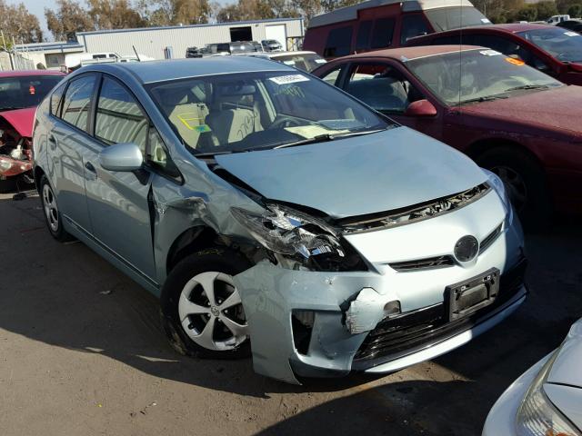 JTDKN3DU2C1610697 - 2012 TOYOTA PRIUS GREEN photo 1