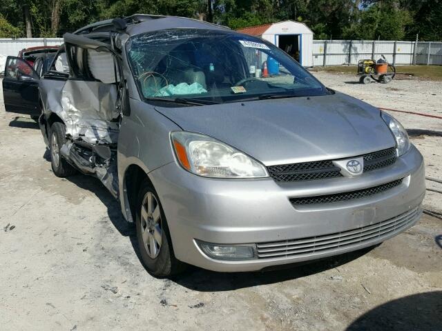 5TDZA22C14S218927 - 2004 TOYOTA SIENNA XLE SILVER photo 1