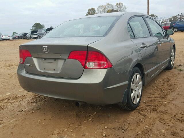 1HGFA15587L009668 - 2007 HONDA CIVIC LX GRAY photo 4