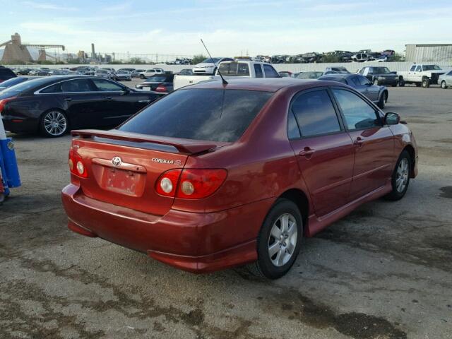 1NXBR32E77Z804321 - 2007 TOYOTA COROLLA CE RED photo 4