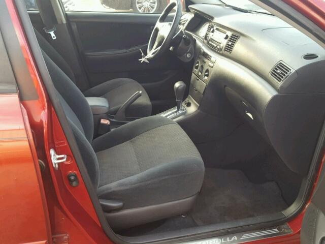 1NXBR32E77Z804321 - 2007 TOYOTA COROLLA CE RED photo 5