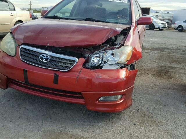 1NXBR32E77Z804321 - 2007 TOYOTA COROLLA CE RED photo 9