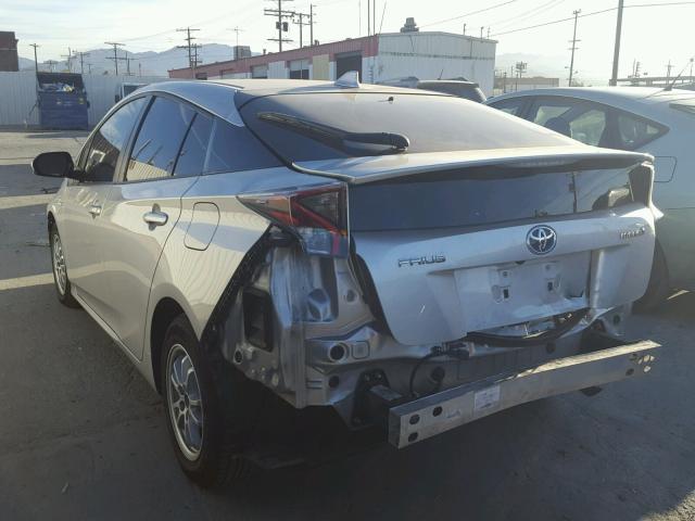 JTDKBRFU2G3523482 - 2016 TOYOTA PRIUS SILVER photo 3