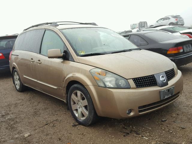 5N1BV28U84N350395 - 2004 NISSAN QUEST S GOLD photo 1