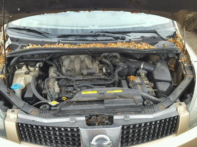 5N1BV28U84N350395 - 2004 NISSAN QUEST S GOLD photo 7