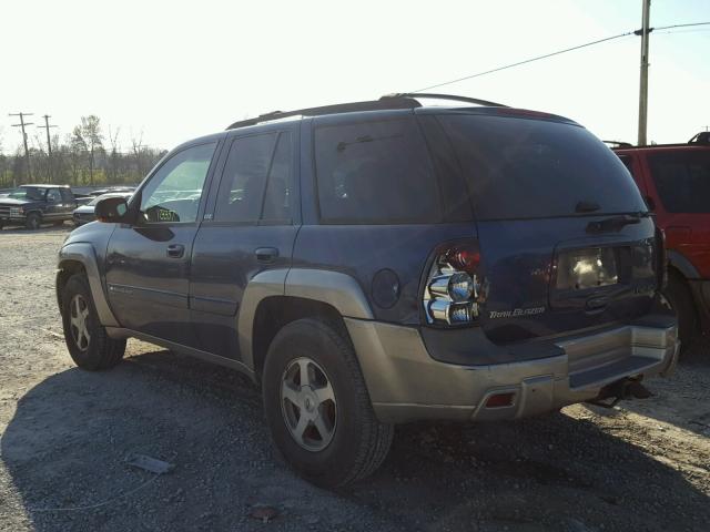 1GNDS13S222284650 - 2002 CHEVROLET TRAILBLAZE BLUE photo 3