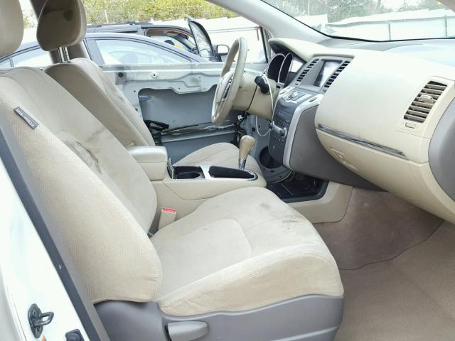 JN8AZ18U39W030177 - 2009 NISSAN MURANO WHITE photo 5