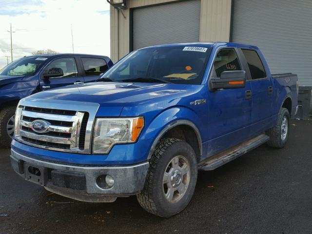 1FTEW1CM2BFC00368 - 2011 FORD F150 SUPER BLUE photo 2