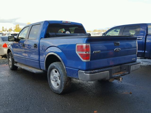 1FTEW1CM2BFC00368 - 2011 FORD F150 SUPER BLUE photo 3