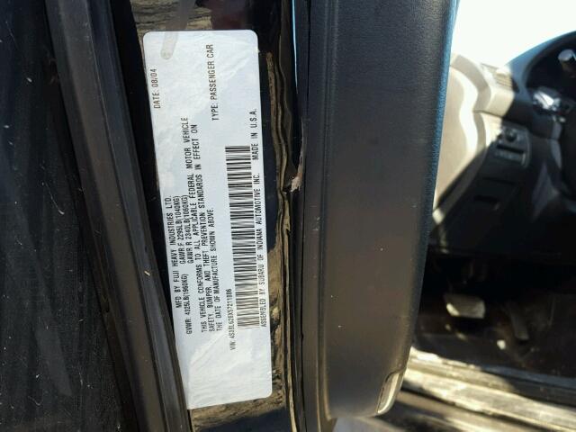 4S3BL626X57211886 - 2005 SUBARU LEGACY 2.5 BLACK photo 10