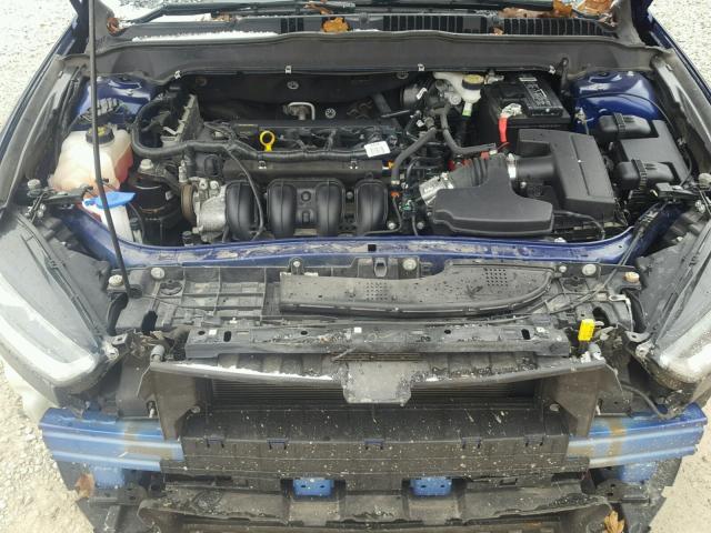 1FA6P0H73E5373296 - 2014 FORD FUSION SE BLUE photo 7