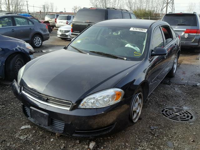 2G1WT58K389176636 - 2008 CHEVROLET IMPALA LT BLACK photo 2