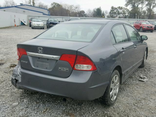 2HGFA16529H369355 - 2009 HONDA CIVIC LX GRAY photo 4