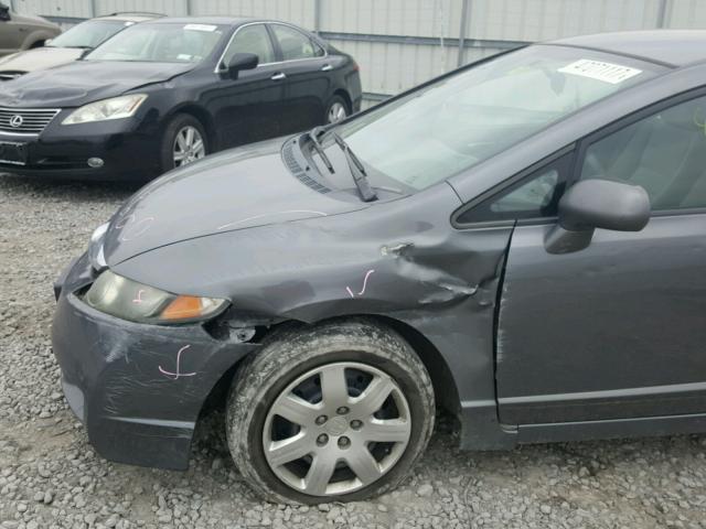 2HGFA16529H369355 - 2009 HONDA CIVIC LX GRAY photo 9