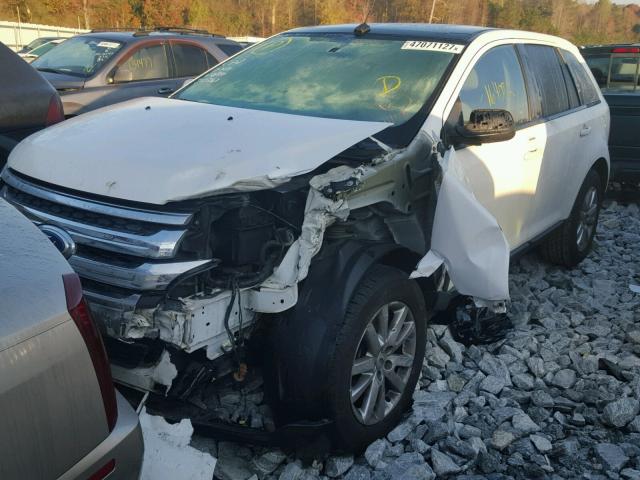 2FMDK3JC2DBA56673 - 2013 FORD EDGE SEL WHITE photo 2