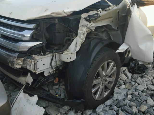 2FMDK3JC2DBA56673 - 2013 FORD EDGE SEL WHITE photo 9