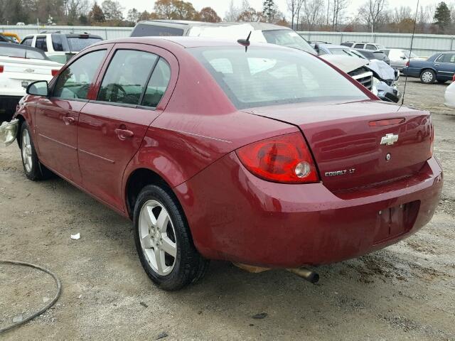 1G1AT58H697191214 - 2009 CHEVROLET COBALT LT BURGUNDY photo 3