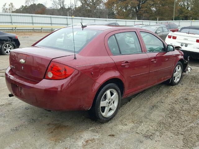 1G1AT58H697191214 - 2009 CHEVROLET COBALT LT BURGUNDY photo 4