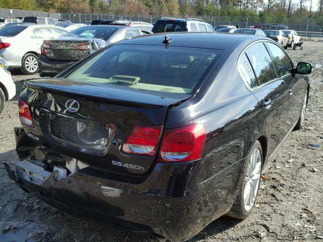 JTHBC96S995019240 - 2009 LEXUS GS 450H BLACK photo 4