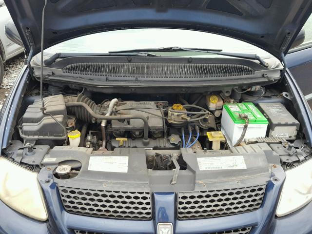 1B4GP25311B219755 - 2001 DODGE CARAVAN SE BLUE photo 7