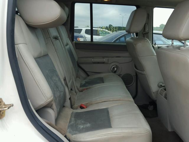 1J8HG58236C220282 - 2006 JEEP COMMANDER WHITE photo 6