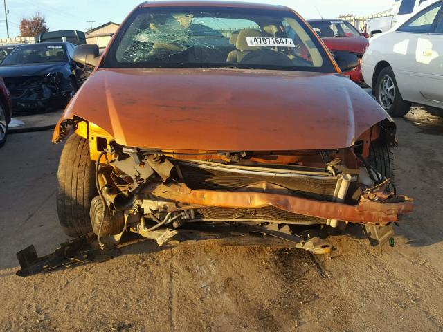 1G1AK15F977263972 - 2007 CHEVROLET COBALT LS ORANGE photo 9