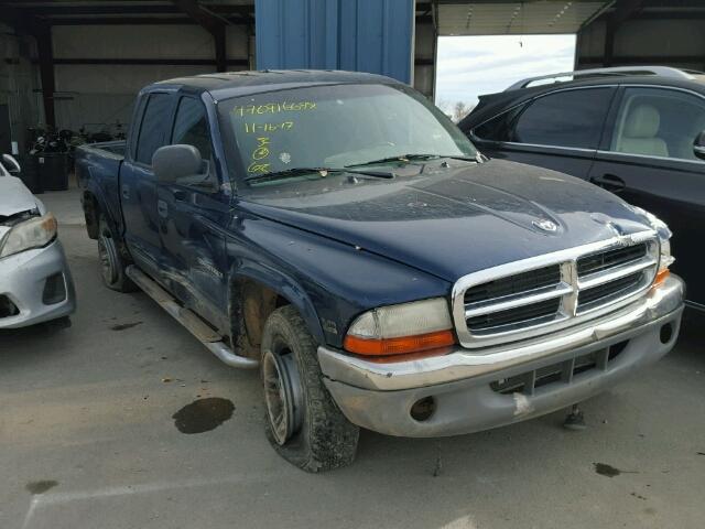 1B7GG2AN5YS751580 - 2000 DODGE DAKOTA QUA BLUE photo 1