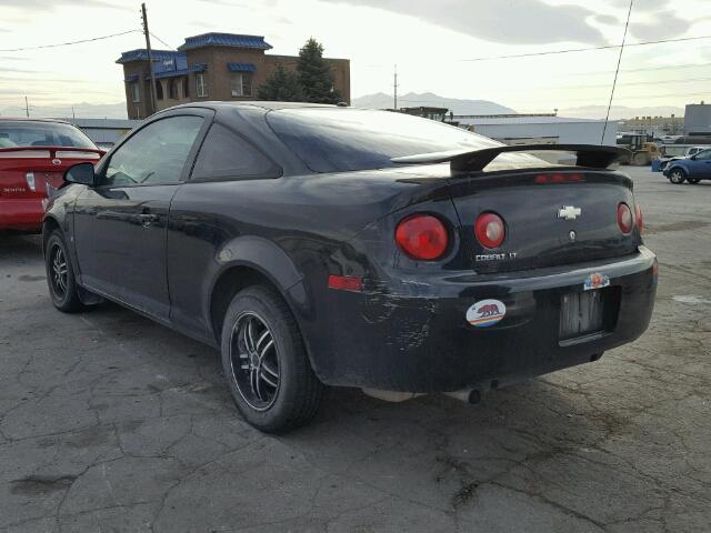 1G1AL18F287257442 - 2008 CHEVROLET COBALT LT BLACK photo 3