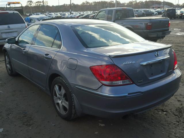 JH4KB16667C001892 - 2007 ACURA RL GRAY photo 3