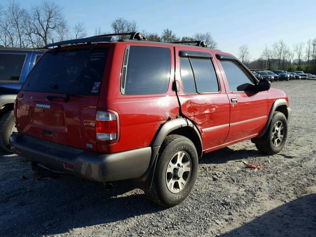 JN8AR07Y2YW422113 - 2000 NISSAN PATHFINDER RED photo 4