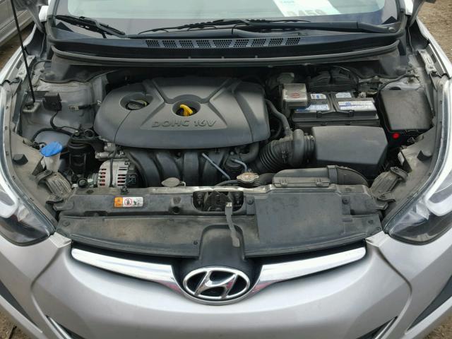 5NPDH4AE3EH508825 - 2014 HYUNDAI ELANTRA SE SILVER photo 7