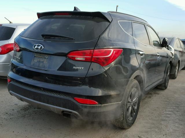 5XYZU3LB0EG210710 - 2014 HYUNDAI SANTA FE S BLACK photo 4