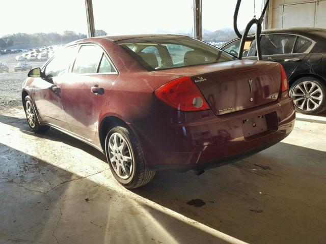 1G2ZF57B084157370 - 2008 PONTIAC G6 VALUE L MAROON photo 3