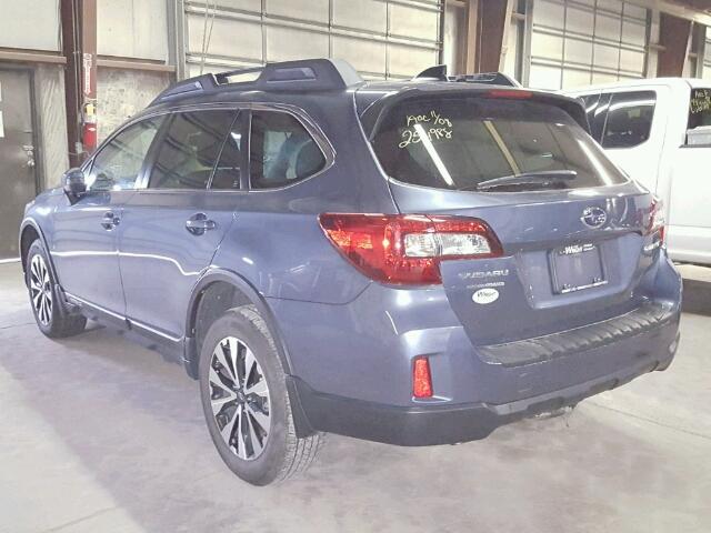 4S4BSBNC9G3254988 - 2016 SUBARU OUTBACK 2. BLUE photo 3