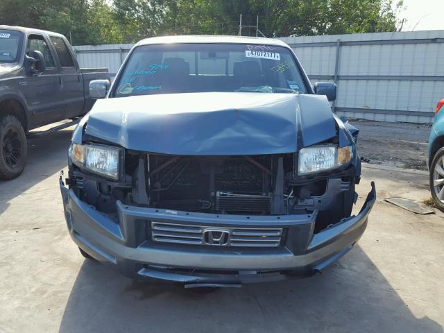 2HJYK16527H539596 - 2007 HONDA RIDGELINE BLUE photo 9