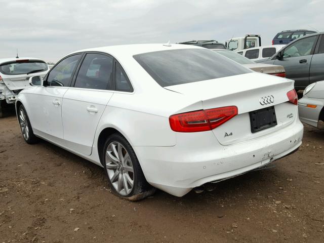 WAUFFAFL0DN004006 - 2013 AUDI A4 PREMIUM WHITE photo 3