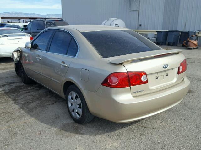 KNAGE123785202553 - 2008 KIA OPTIMA LX GOLD photo 3