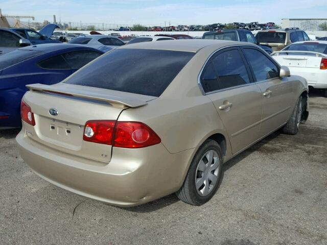 KNAGE123785202553 - 2008 KIA OPTIMA LX GOLD photo 4