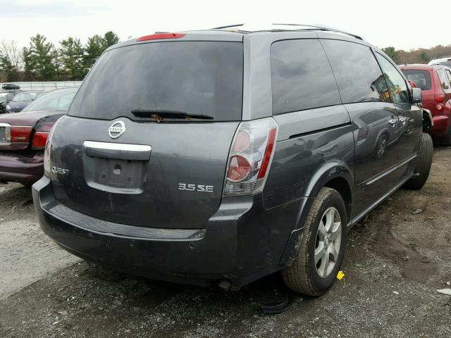 5N1BV28U97N141719 - 2007 NISSAN QUEST S GRAY photo 4