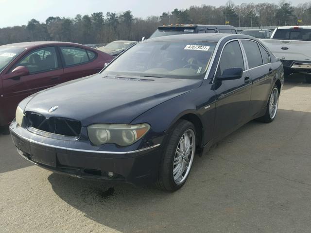 WBAGN634X4DS49953 - 2004 BMW 745 LI BLUE photo 2