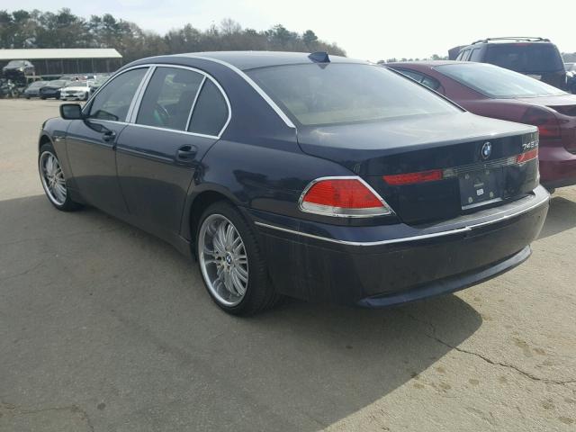 WBAGN634X4DS49953 - 2004 BMW 745 LI BLUE photo 3