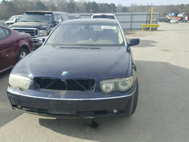 WBAGN634X4DS49953 - 2004 BMW 745 LI BLUE photo 9